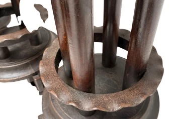 Six Art Deco Amsterdamse School Stools with Leather Tops, 1920s